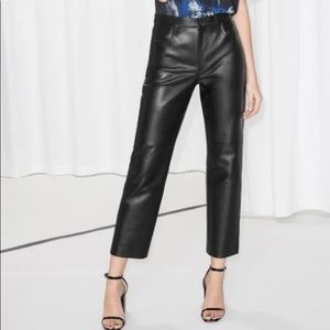 Brand new & Other Stories Leather Fitted Trousers - designed in Stockholm